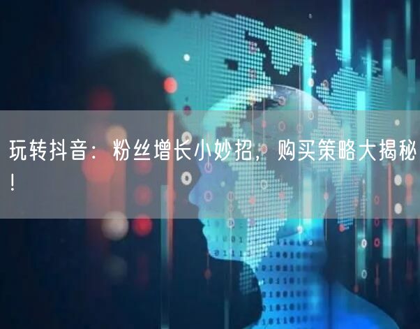 玩转抖音：粉丝增长小妙招，购买策略大揭秘！