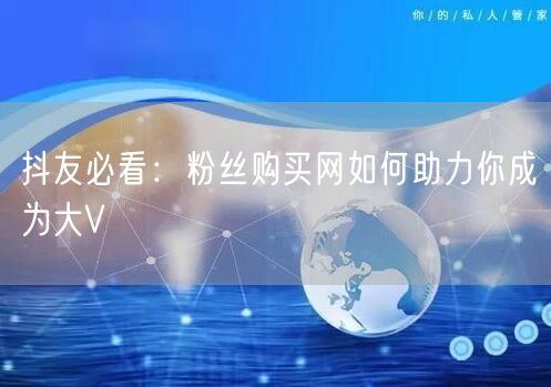 抖友必看：粉丝购买网如何助力你成为大V