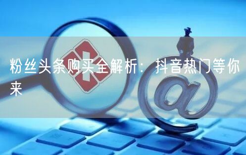 粉丝头条购买全解析：抖音热门等你来