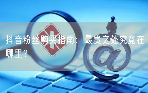 抖音粉丝购买指南：最贵之处究竟在哪里？