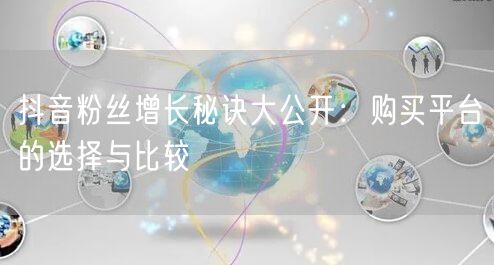 抖音粉丝增长秘诀大公开：购买平台的选择与比较