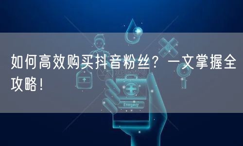 如何高效购买抖音粉丝？一文掌握全攻略！