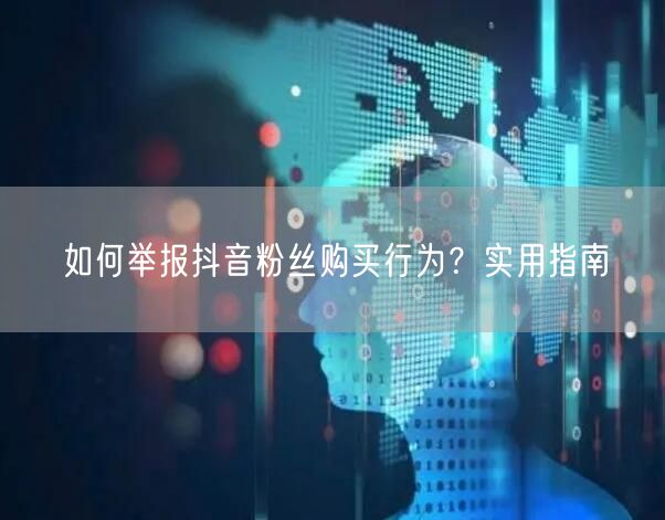 如何举报抖音粉丝购买行为？实用指南