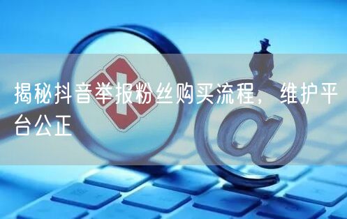 揭秘抖音举报粉丝购买流程，维护平台公正