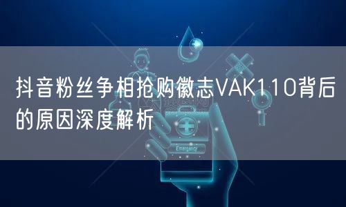 抖音粉丝争相抢购徽志VAK110背后的原因深度解析