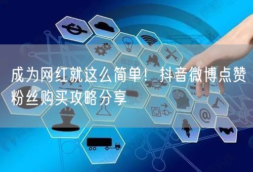 成为网红就这么简单！抖音微博点赞粉丝购买攻略分享