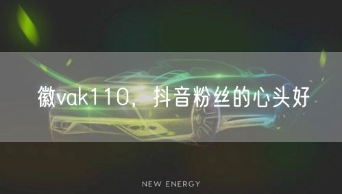 徽vak110，抖音粉丝的心头好
