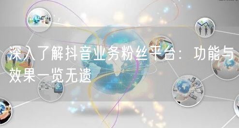 深入了解抖音业务粉丝平台：功能与效果一览无遗