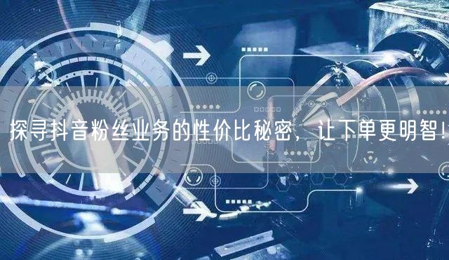 探寻抖音粉丝业务的性价比秘密，让下单更明智！