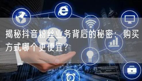 揭秘抖音粉丝业务背后的秘密：购买方式哪个更便宜？