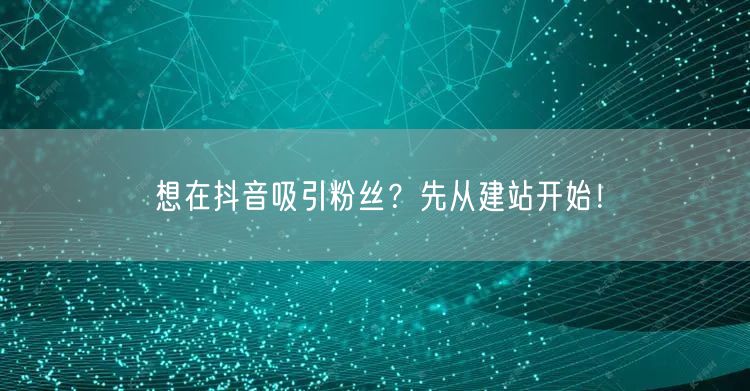 想在抖音吸引粉丝？先从建站开始！