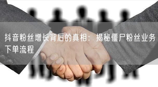 抖音粉丝增长背后的真相：揭秘僵尸粉丝业务下单流程