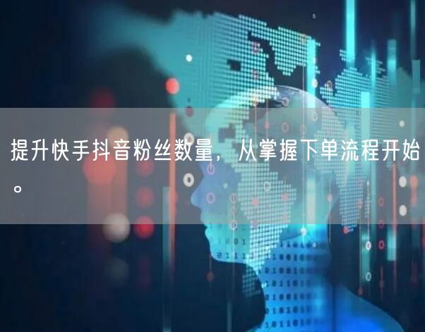提升快手抖音粉丝数量，从掌握下单流程开始。