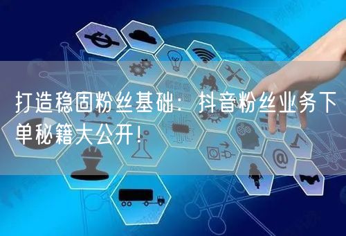 打造稳固粉丝基础：抖音粉丝业务下单秘籍大公开！