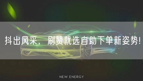 抖出风采，刷赞就选自助下单新姿势!