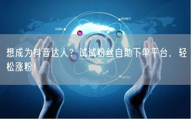 想成为抖音达人？试试粉丝自助下单平台，轻松涨粉！
