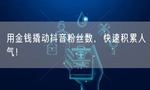 用金钱撬动抖音粉丝数，快速积累人气！