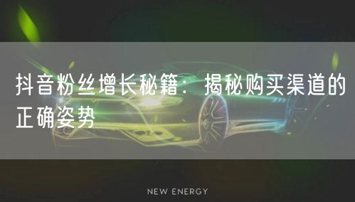 抖音粉丝增长秘籍：揭秘购买渠道的正确姿势