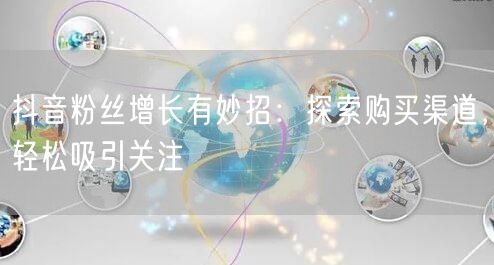 抖音粉丝增长有妙招：探索购买渠道，轻松吸引关注