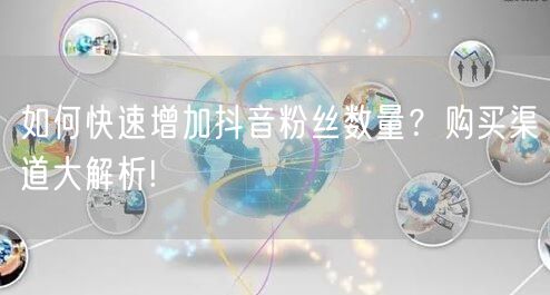 如何快速增加抖音粉丝数量？购买渠道大解析!
