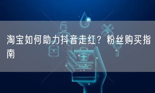 淘宝如何助力抖音走红？粉丝购买指南