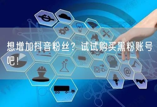 想增加抖音粉丝？试试购买黑粉账号吧！