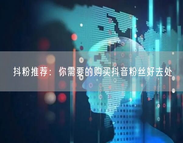 抖粉推荐：你需要的购买抖音粉丝好去处