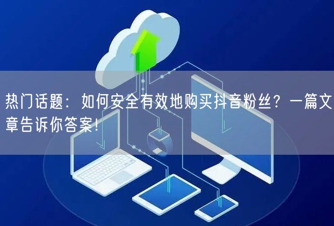 热门话题：如何安全有效地购买抖音粉丝？一篇文章告诉你答案！