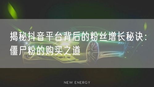 揭秘抖音平台背后的粉丝增长秘诀：僵尸粉的购买之道
